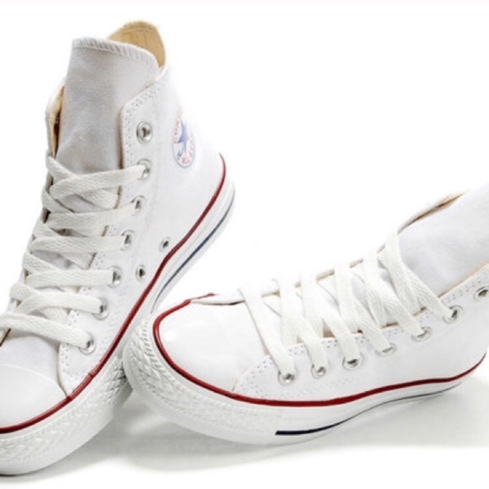 White high top chucks / converse